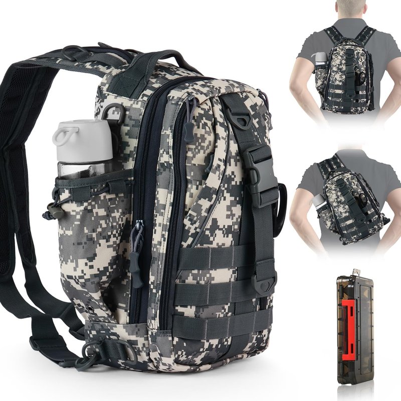 Fishing Backpack with Tackle Box - Compact Fishing Tackle Bag with Rod Holder | Ideal for Outdoor Sports