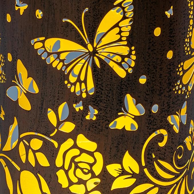 Boho Solar Lanterns Outdoor Birthday Gifts for Women Mom Grandma Metal Hanging Solar Powered Unique Garden Decorative LED Lights for Outside Yard Patio Lawn Porch Decor