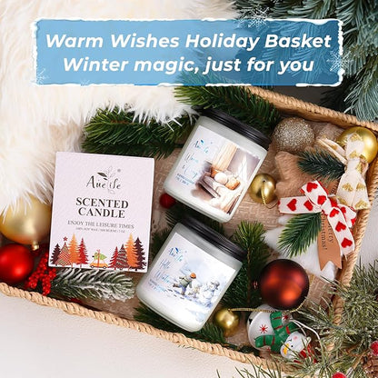 Mulled Cider Candle | Scented Soy Candles for Home - Apple & Spice Winter Candle, Holiday Aromatherapy Candles Gift for Women & Men, Cozy Christmas Home Décor, Long Lasting Clean Burn