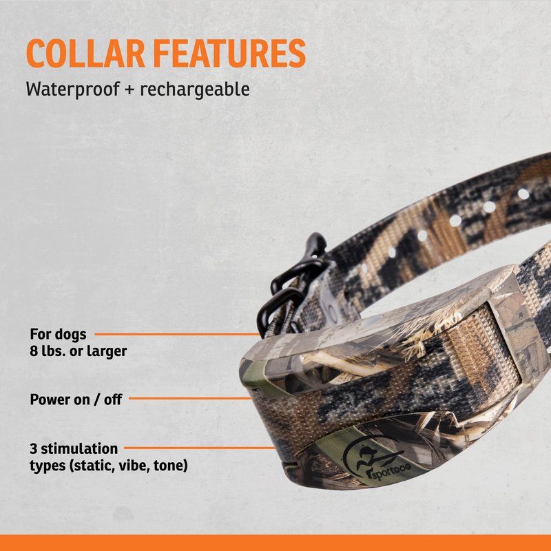 SportDOG WetlandHunter 425X Add-A-Dog Collar - Expandable Training System - Waterproof Static Shock Collar - Quick Charge - Realtree Max-5 Camo