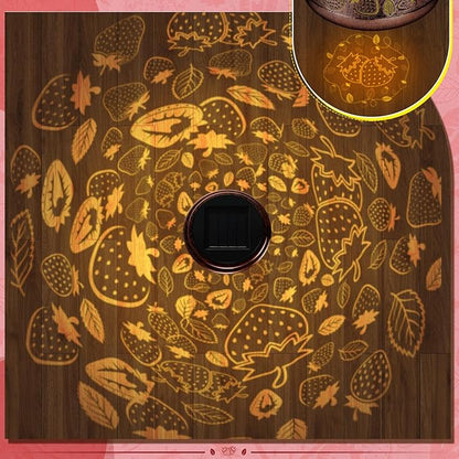 Solar Lanterns Outdoor Waterproof,Strawberry Hollowed-Out Metal Decor Lantern, Hanging Solar Lights Decoration Outside,Gifts for Women mom Memaw