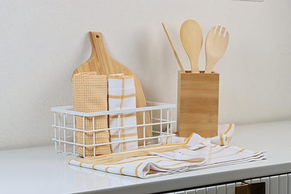 LANE LINEN Kitchen Towels Set of 6-100% Cotton, Quick-Drying 18” x 28” Dish &