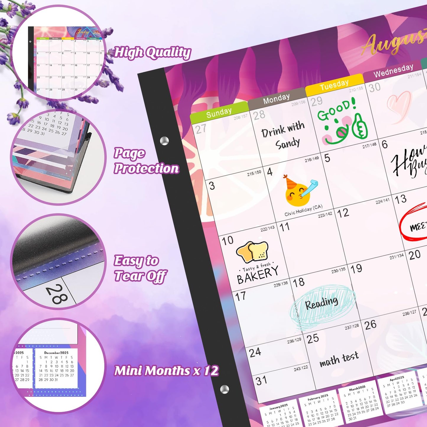 Gannyfer Desk Calendar 2026-2027 - 18 Month Large Desk Calendar 2026, Use January 2026 to Jun 2027, 22" x 17" Desktop Pad Calendar, Office Supplies Perfect for Planning and Organizing In Your Home, School or Office