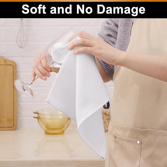 Homaxy 100% Cotton Waffle Weave Dish Cloths