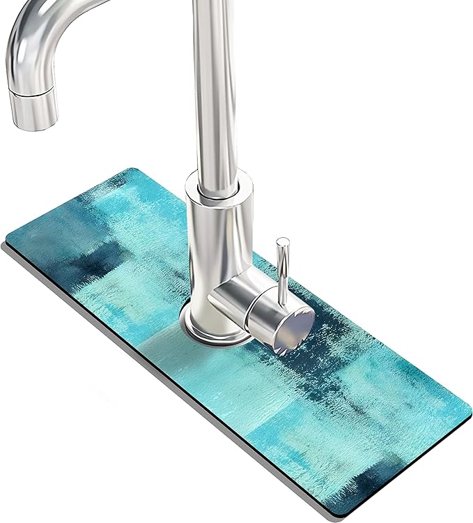 Kitchen Sink Splash Guard Faucet Mat Super Absorbent Fast Drying Mat Sink