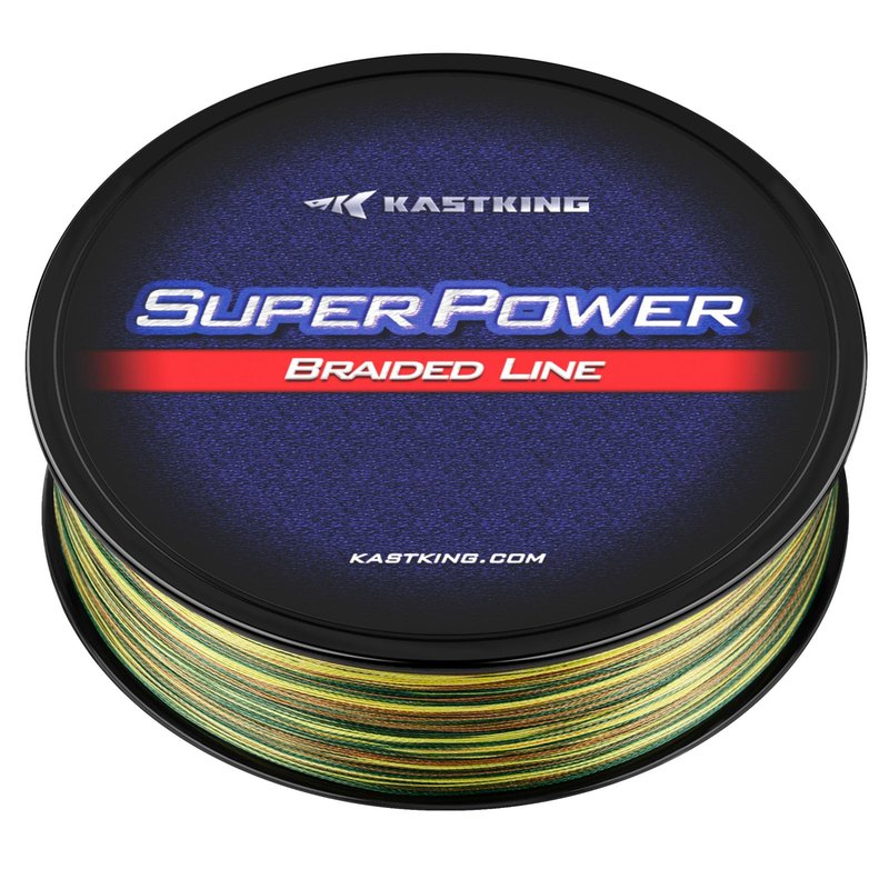 KastKing Superpower Braided Fishing Line, Camo, 30 LB, 500+47 Yds