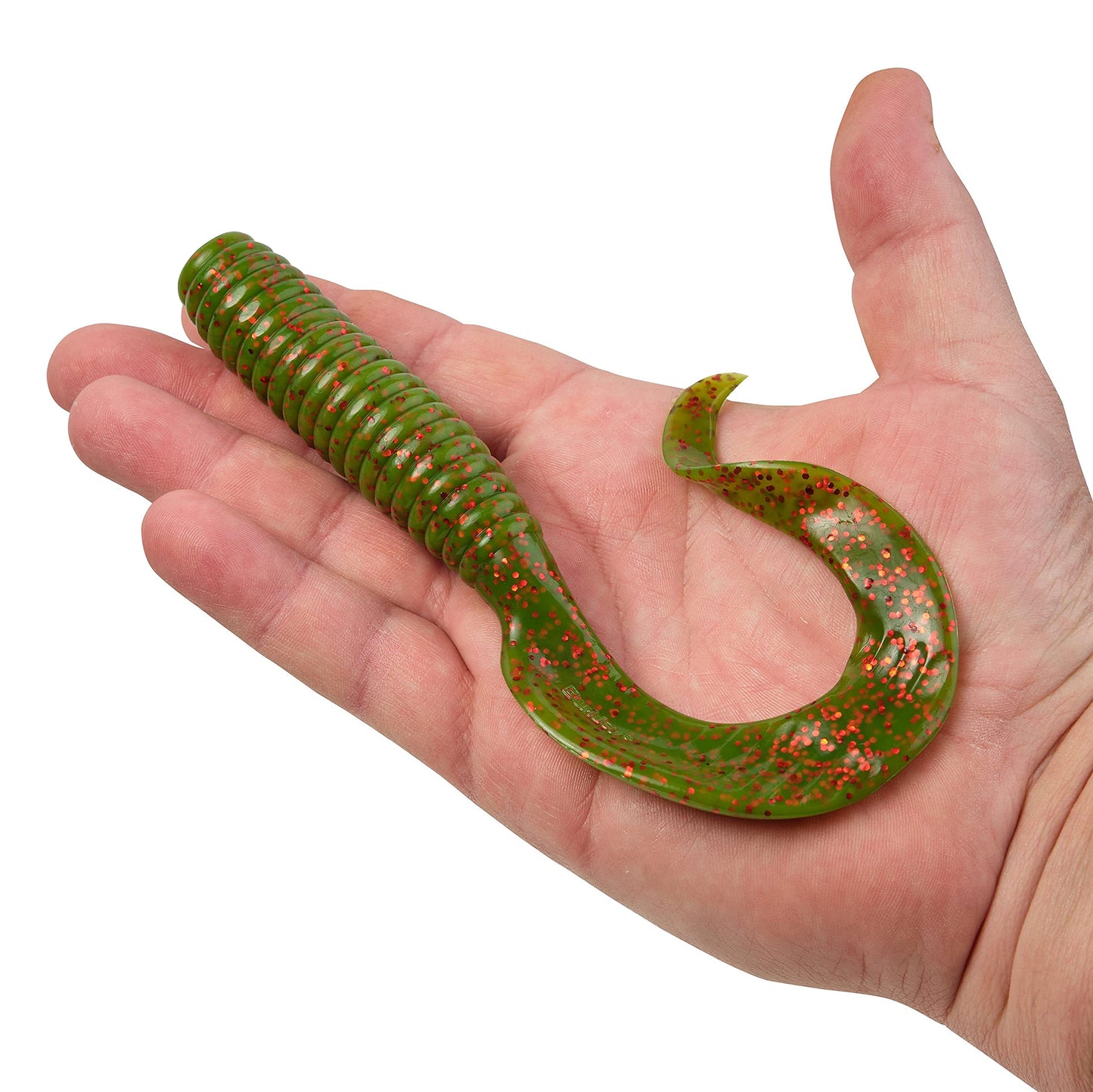 Berkley Gulp! Grub Fishing Soft Bait, Motor Oil Red Fleck, 8- Inch