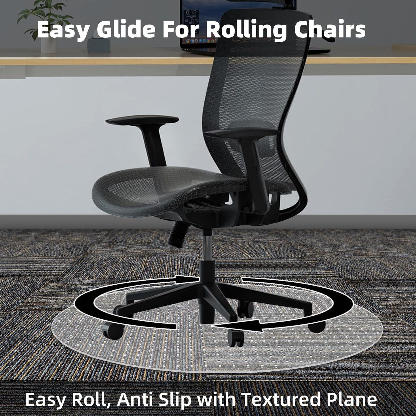 Office Chair Mat for Carpet 40" x 40"