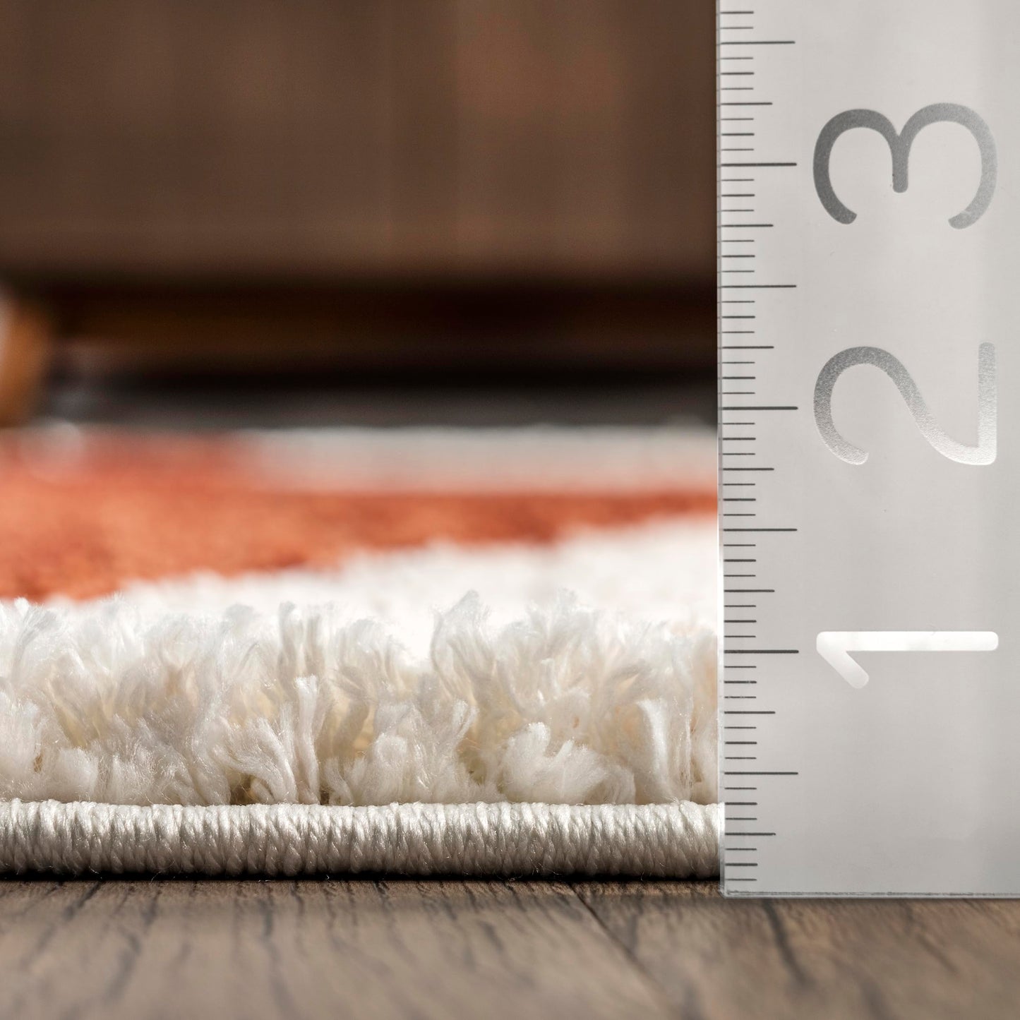nuLOOM Kali Rust/Ivory, 4' x 6', Tribal Abstract, Shag, Soft and Plush, High Traffic, Stain Resistant, Easy Clean, Durable Area Rug for Bedroom, Living Room, Dining Space, Den, Foyer, Entryway