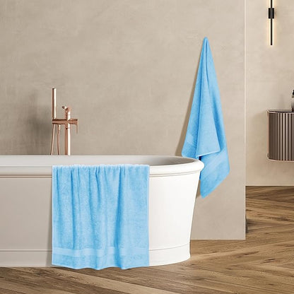 GLAMBURG Premium Cotton 4 Pack Bath Towel Set