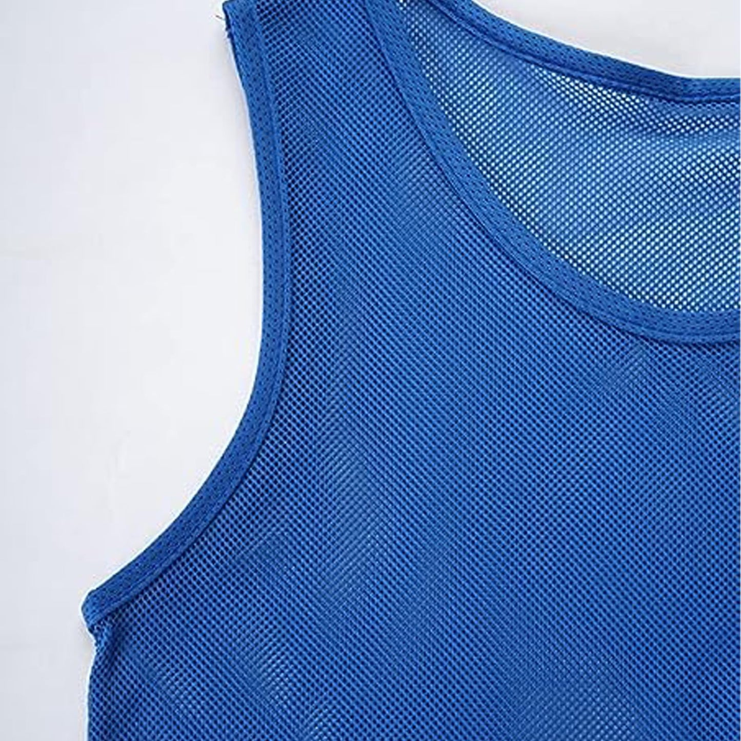 STLTYYP Sports Jerseys Mesh Pinnies Scrimmage Team Practice Vest for Kid for Teens and Adult (12 Jerseys)(L, blue)