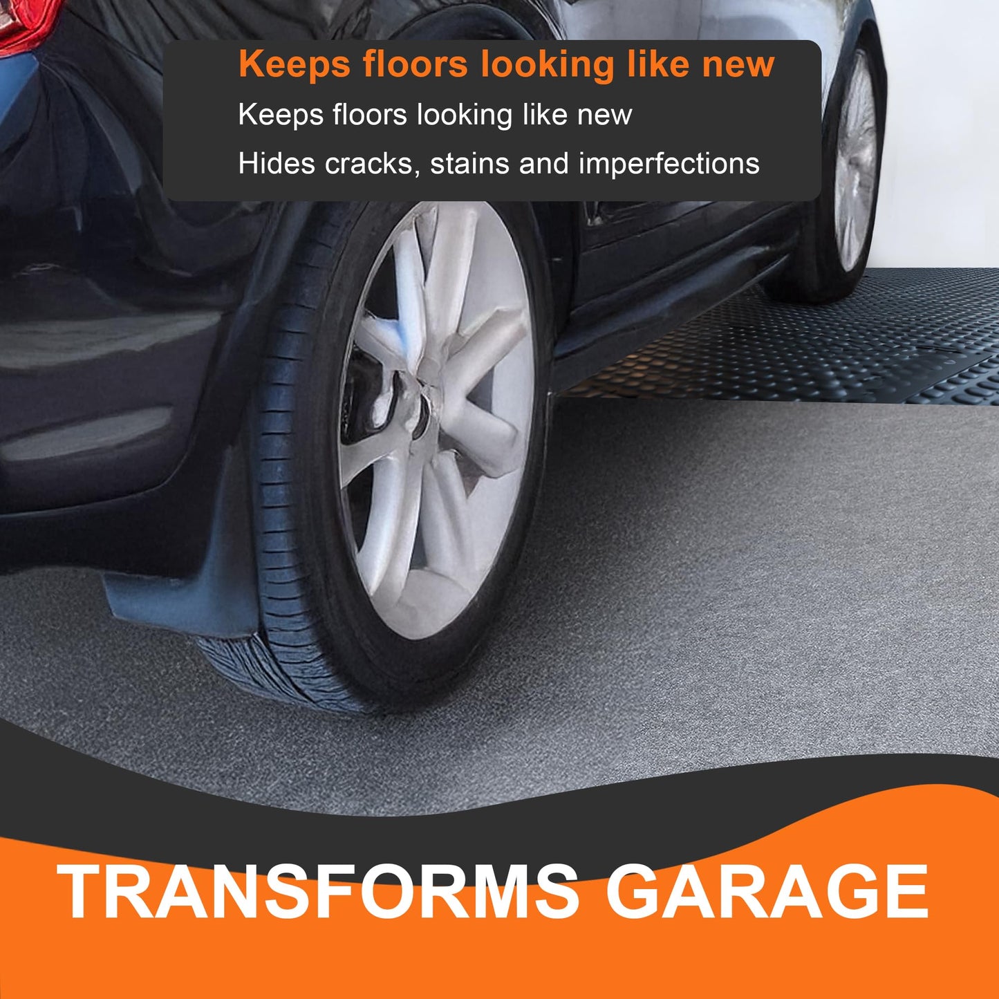 FUZEWANLI 60" x 72" Oil Spill Mat - Garage Floor Mats for Under Car - Waterproof, Absorbent, Reusable, Washable, Protects Garage Floors or Driveways, Durable