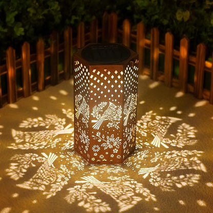 Gifts for Women, Men, Mom, Cardinal Bird Solar Lanterns Outdoor Waterproof - Solar Lights Outdoor Hanging Garden Decor for Outside, Patio, Outdoor, Yard, Lawn, Balcony