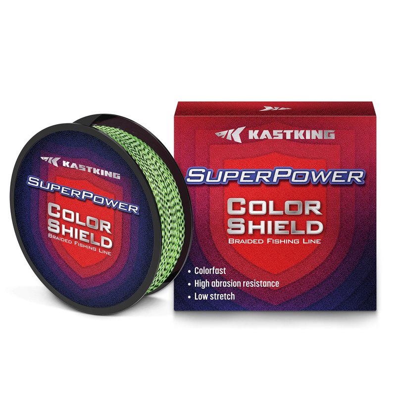 KastKing Superpower ColorShield Braided Fishing Line, Chameleon, 20LB, 150Yards, X4