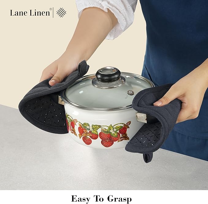 LANE LINEN 16-Piece Kitchen Towels & Dishcloths Set – Heat Resistant Silicone