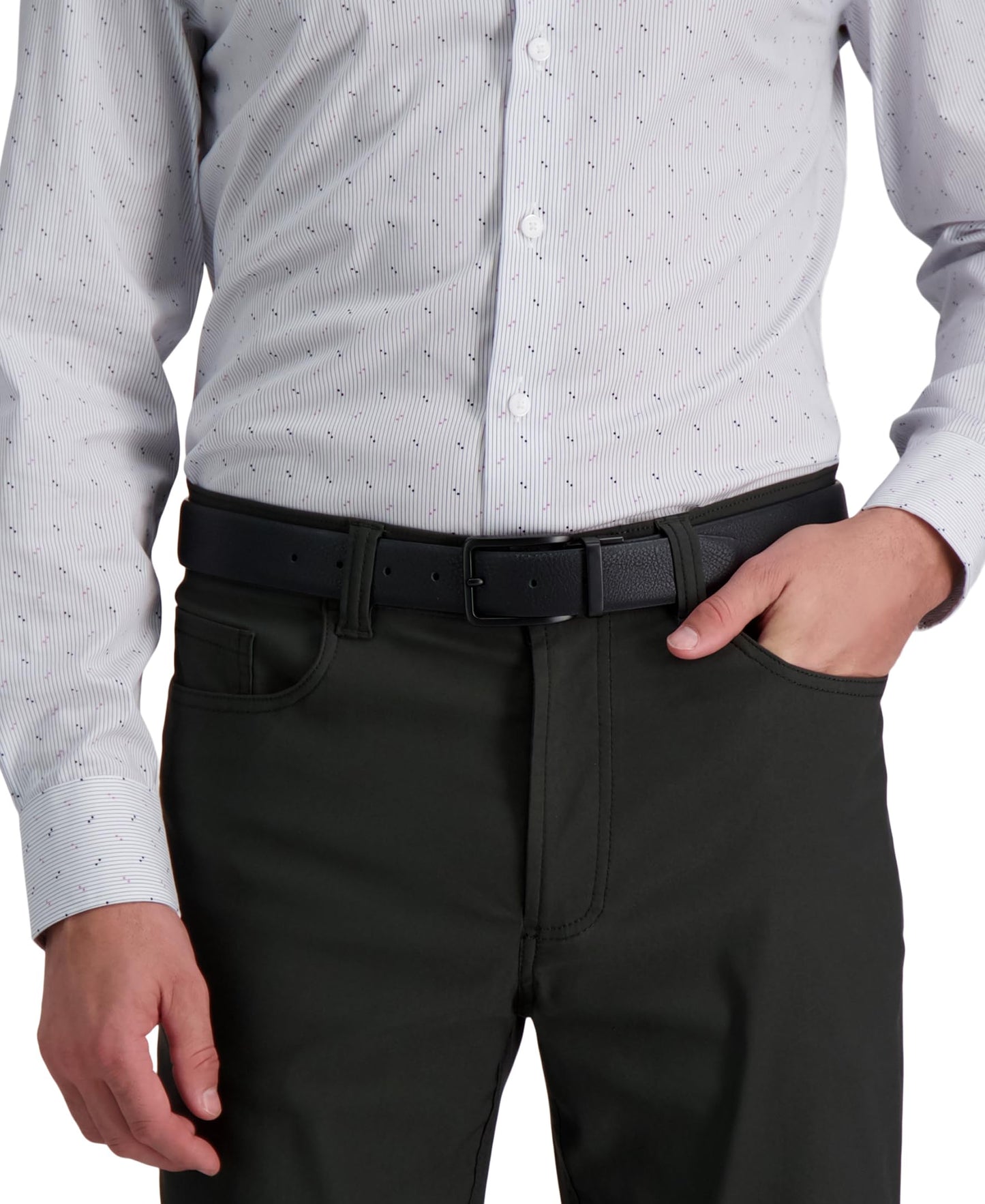 Kenneth Cole Men's (Single Reversible Belt), Black/Brown Pebble, Large (38-40)