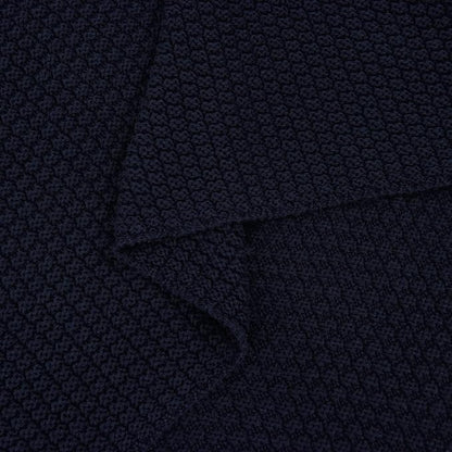 Longhui bedding Dark Navy Blue Knitted Throw Blanket for Couch, Soft, Cozy Machine Washable 100% Cotton Sofa Knit Blankets, Heavy 3.0lb Weight, 51 x 63 Inches, Dark Navy Blue Color.