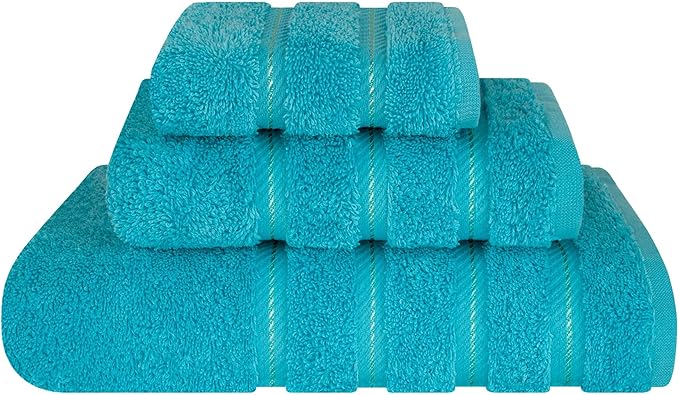 American Soft Linen Premium 3 Piece Towel Set, 1 Bath Towel 1 Hand Towel 1