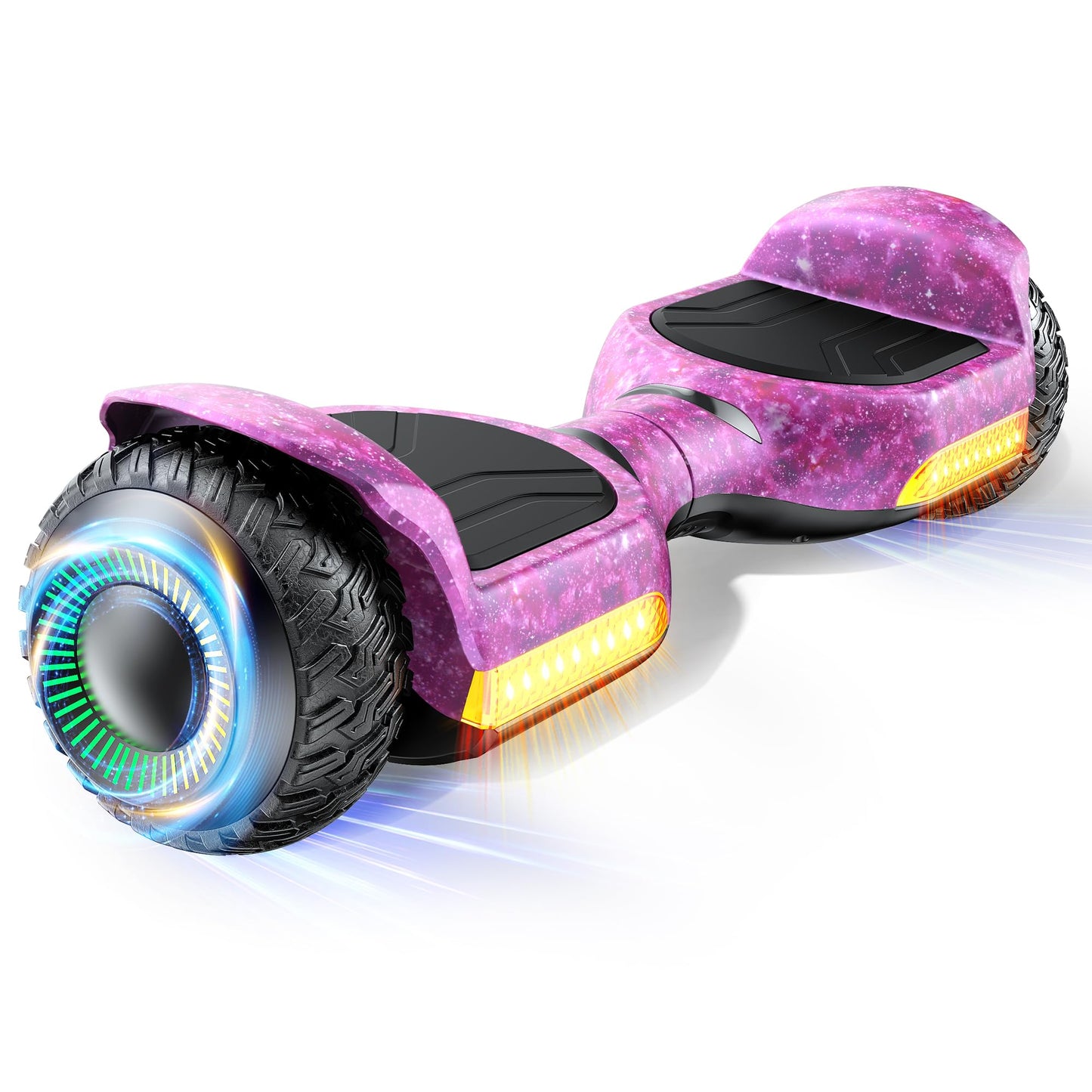 Gyroor Self Balancing Scooter New G13 All Terrain Balancing Scooter with LED Lights, Self Balancing Off Road with Bluetooth for Kids ages 6-12 and Adults-Galaxy Purple