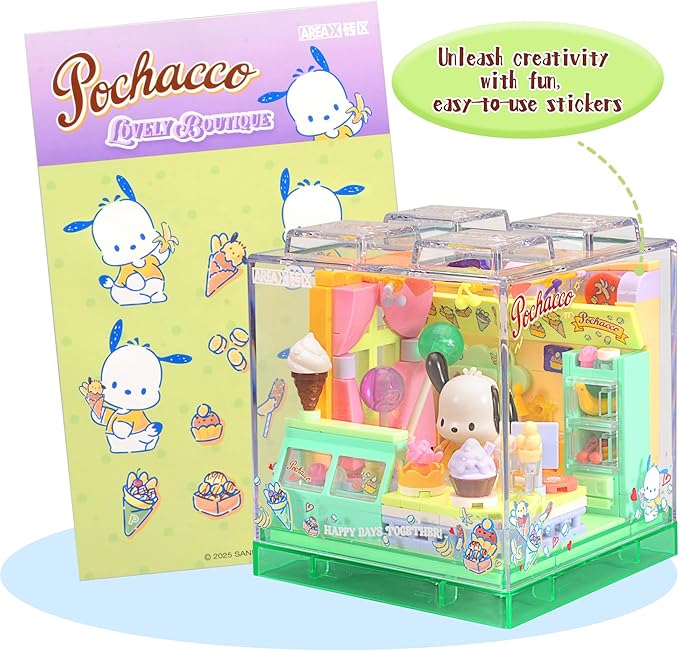 Cute Building Bricks Blocks Toys Miniature Sets with Transparent Display Fun Toy Collectible Gift for Fans Girls Birthday Party Supply Decorations Room Décor Plush Stickers Stuff Age 3 4 5 6