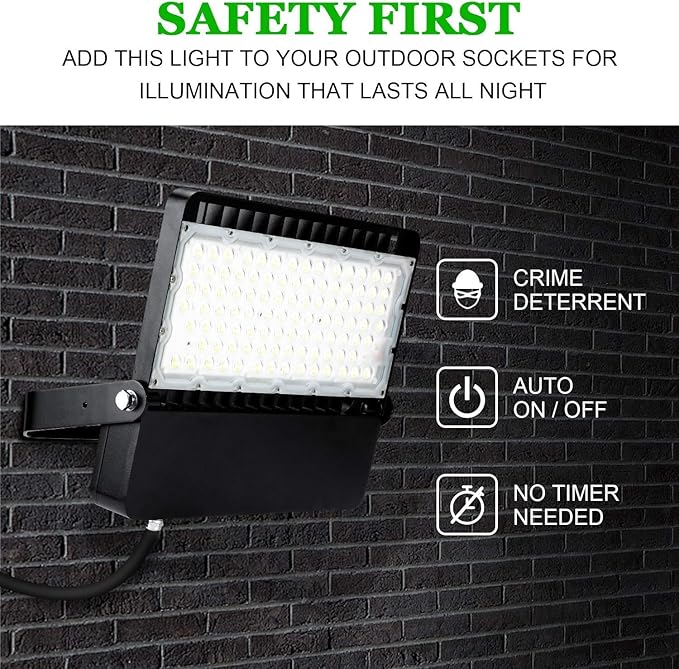 ledmo LED Flood Light Outdoor 240 Watt, Floodlights with Dusk to Dawn Photocell High Output 36000 Lumen, Commercial Grade Waterproof Lighting Fixture for Large Stadiums,Yard, 5000K, Waterproof