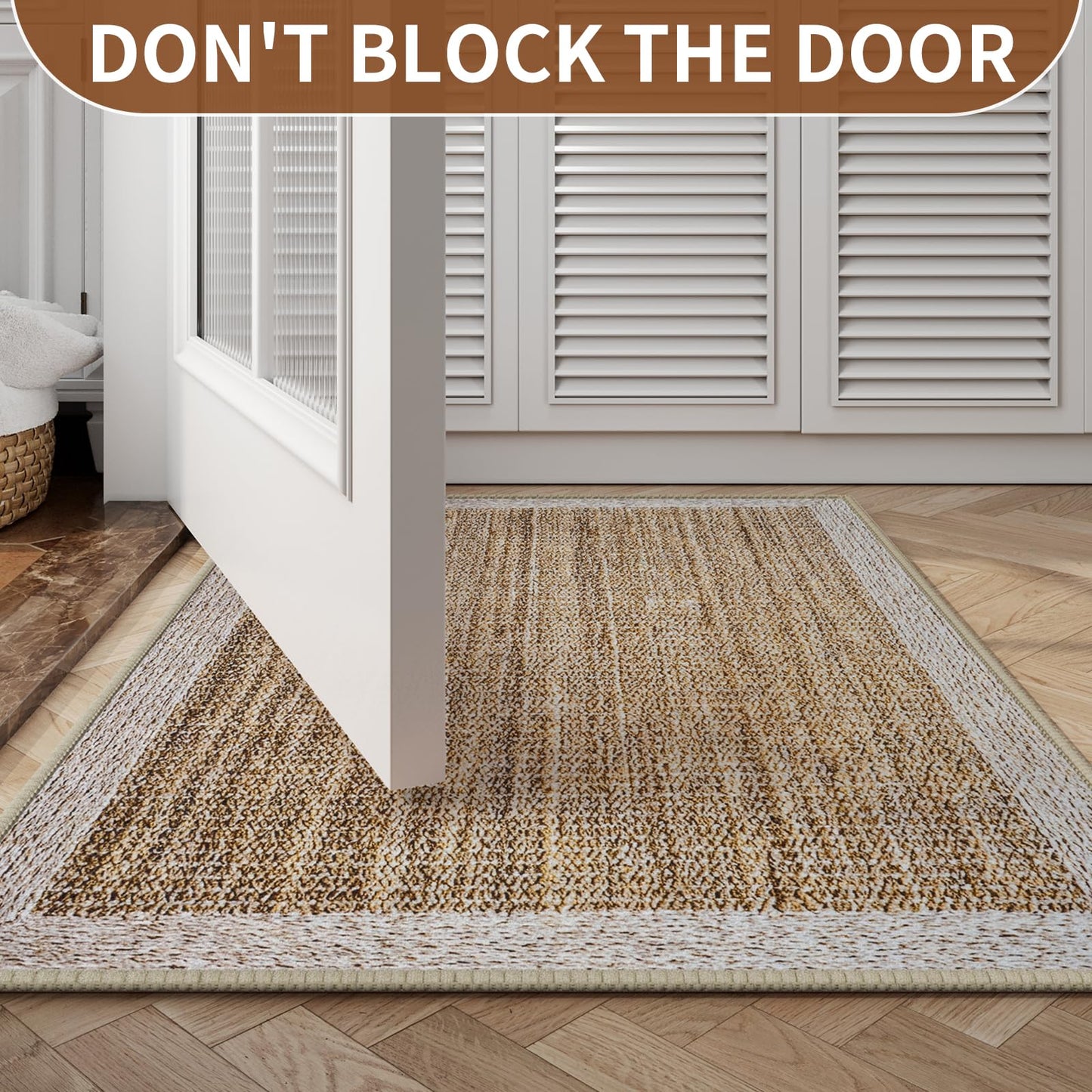 QiCaiJia Front Door Mat 2x3, Non-Slip Indoor Mat Entrance, Washable Doormat for Front Indoor Entryway, Soft Low Pile Entryway Rug