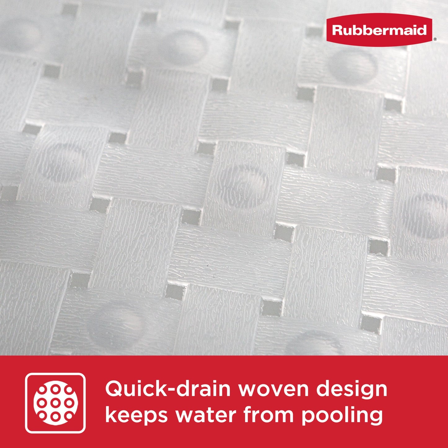 Rubbermaid INSTAMAT Bath Tub Shower Mat, Non-Slip Tub Mat with Suction Cups, Bath Mat Hangs on Showerhead for Quick Dry, 27.2 x 15.2 Inch, BPA-Free, Easy to Clean, for Inside Tub or Shower, Clear