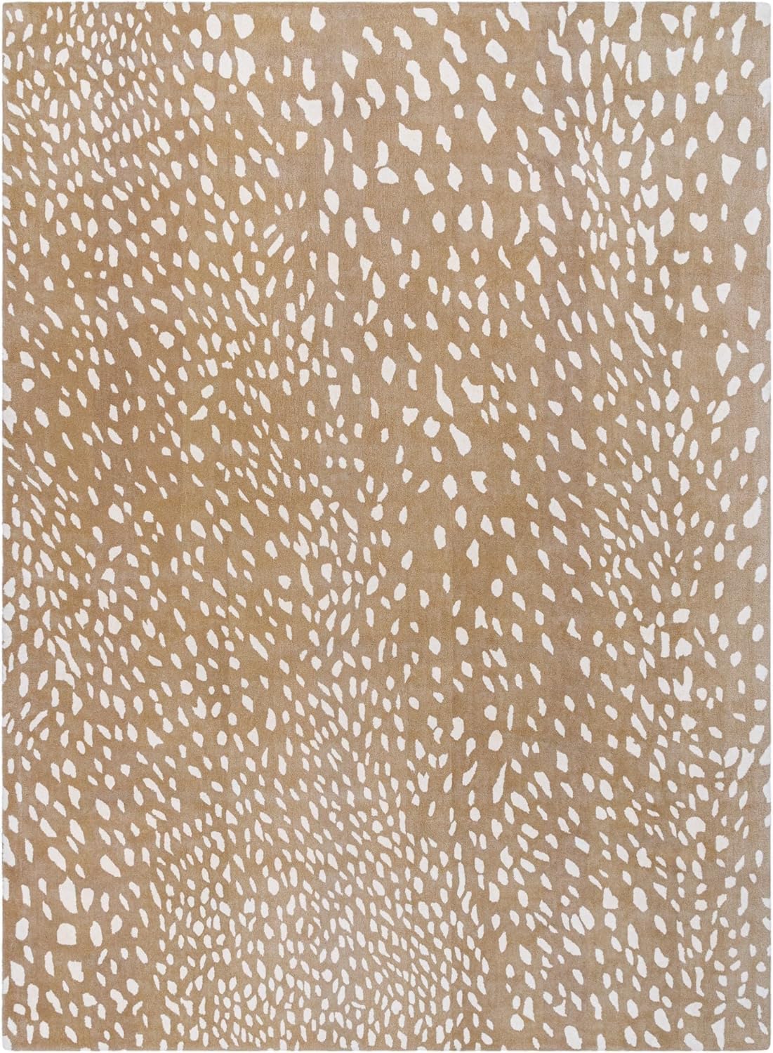 Luxury Handmade 100% Wool Area Rug – Antelope & Cheetah Print | Modern Animal Print Carpet in Neutral Grey, Ivory & Charcoal | Soft, Durable, Contemporary Living Room & Bedroom (Neutral, 5' x 8')