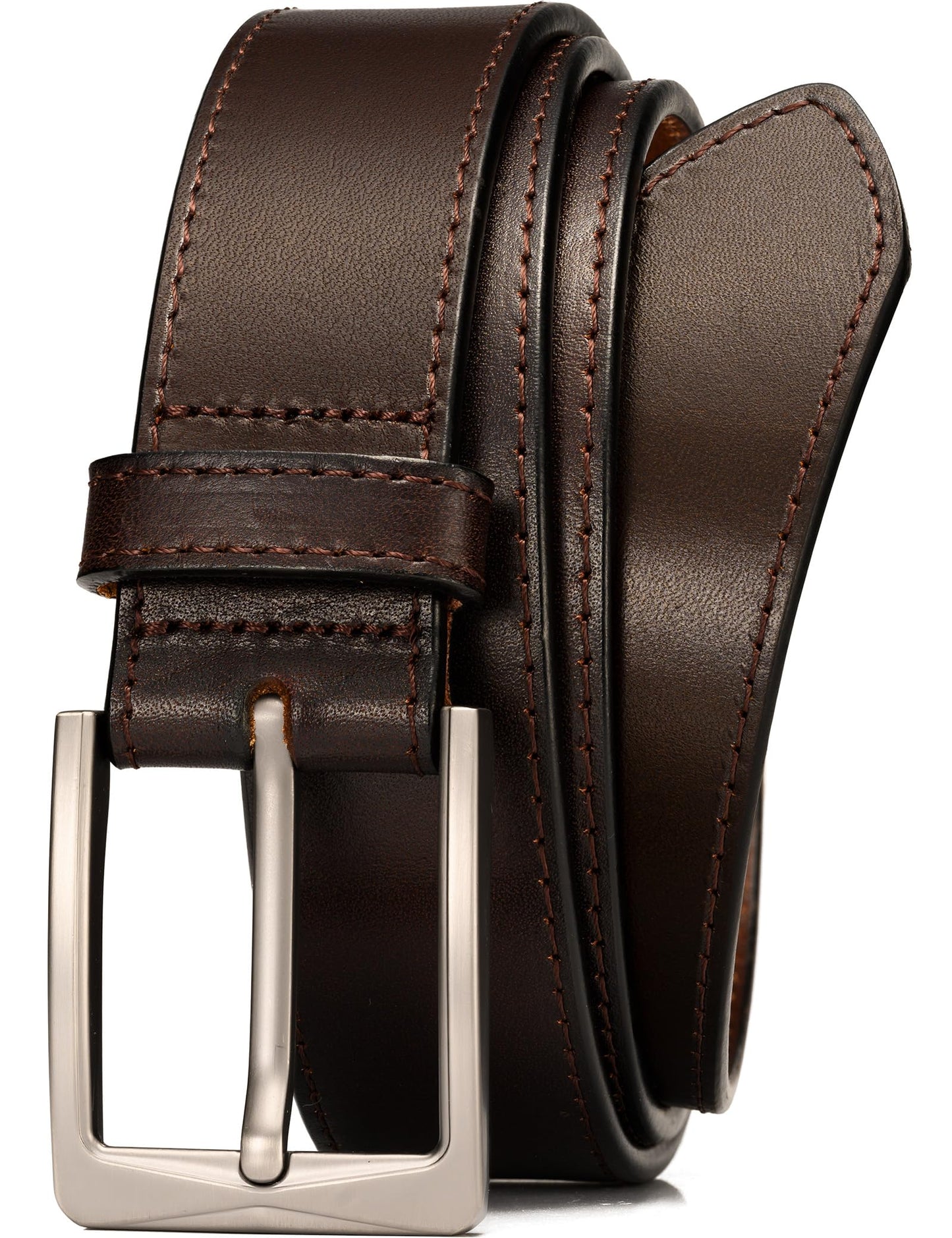 WOLFANT Men's 35mm Dress Casual Belt,100% Italian Full Grain Real Solid Leather