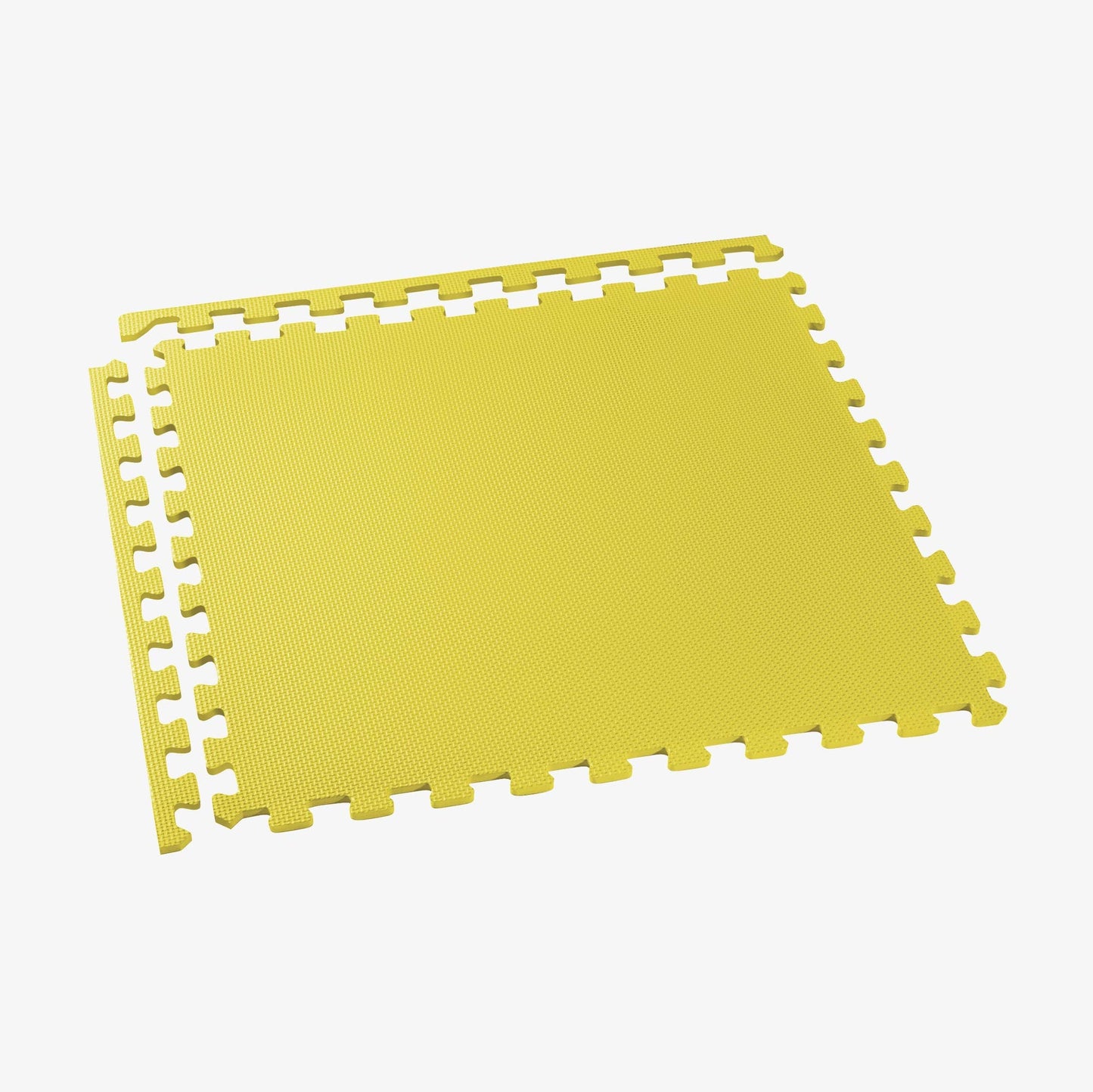 We Sell Mats 3/8 Inch Thick Multipurpose Exercise Floor Mat with EVA Foam, Interlocking Tiles, Anti-Fatigue for Home, or Gym, Yellow, 24 Sq Ft