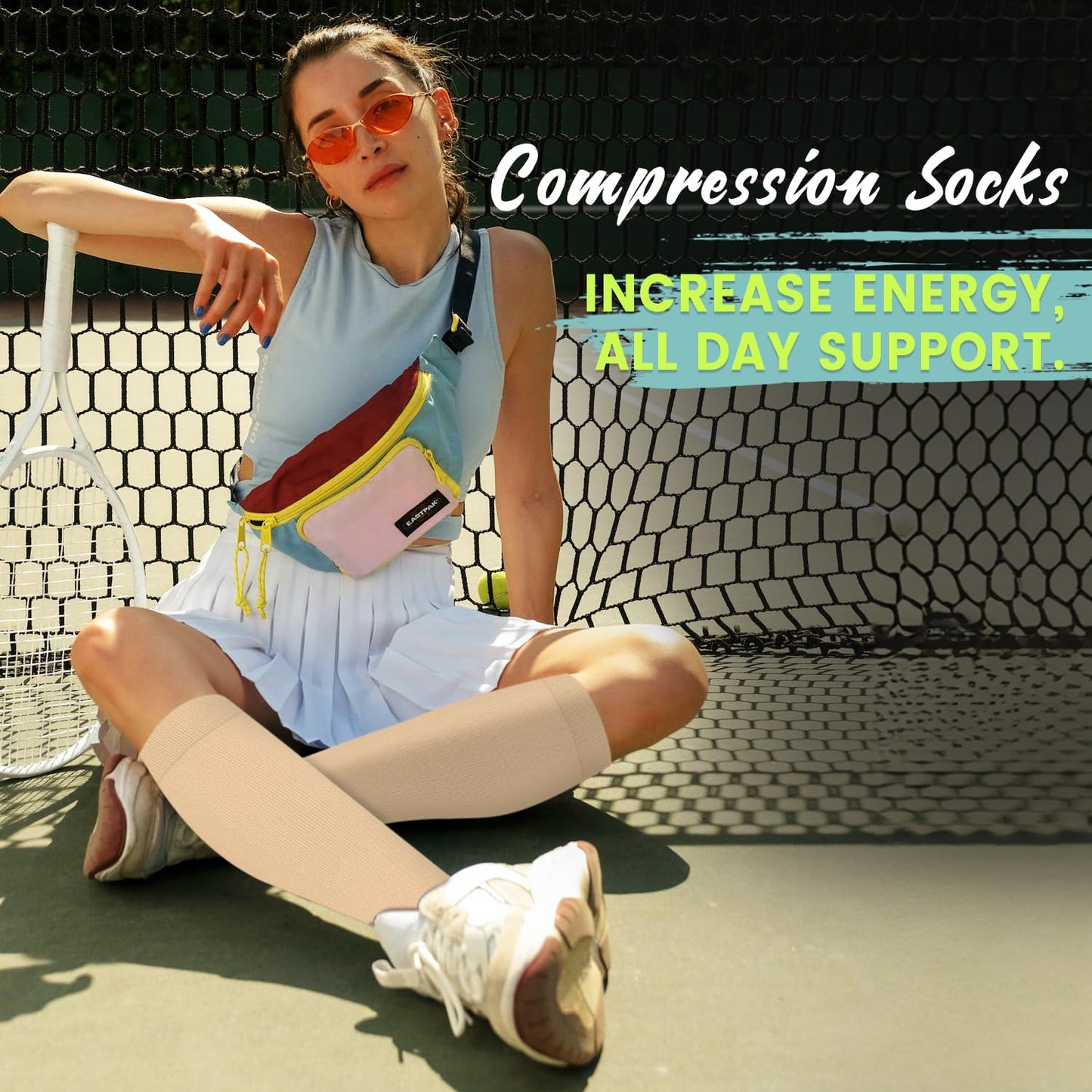 Copper Compression Socks 15-20 mmHg for Men & Women 8 Pairs – Circulation Support for Nurses,Travel,Running,Hiking,Soccer,Gifts,Pregnant,Flying,Knee High Compression Socks(L/XL)