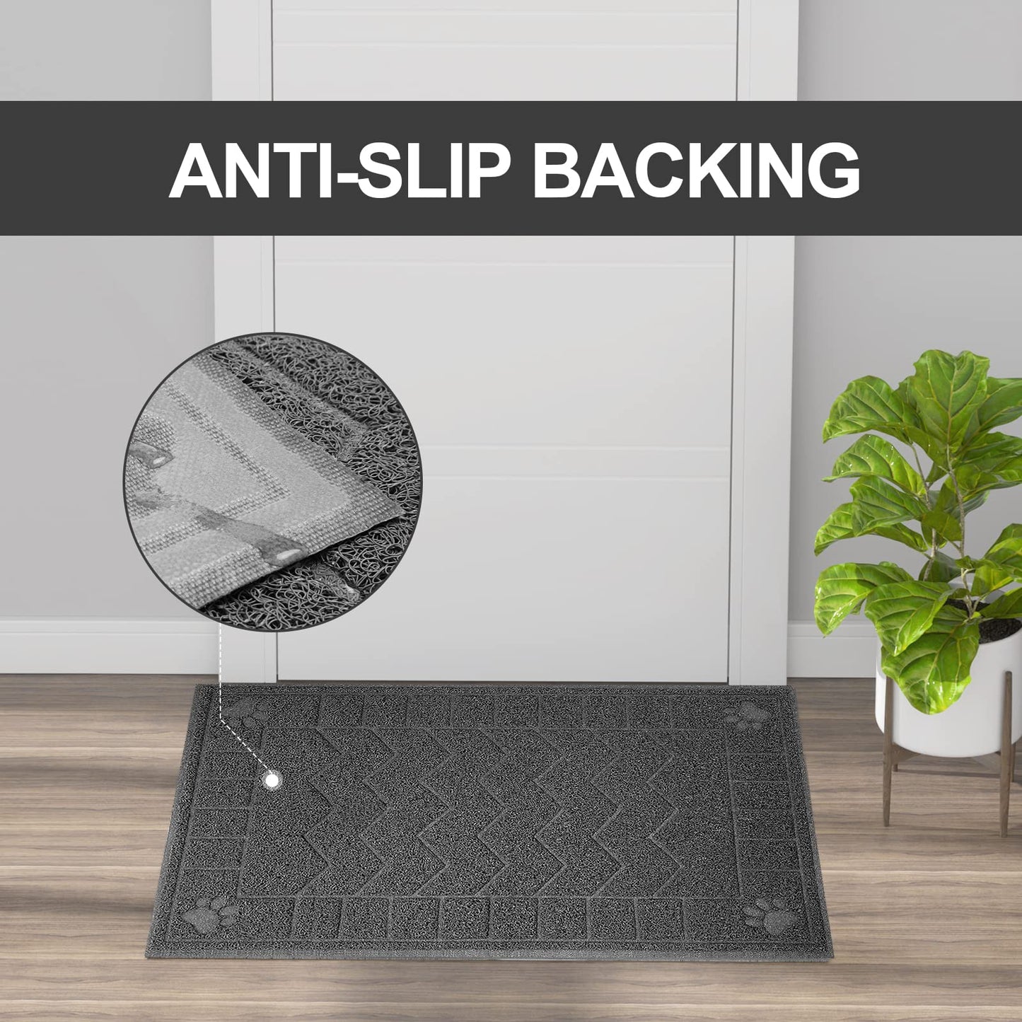Motsamla Cat Litter Box Mat, 35" x 24" Large Kitty Litter Trapping Mat Keep Floor Clean, Litter Box Mat Scatter Control, Waterproof, Easy to Clean, Durable Large Size Litter Mats for Floor