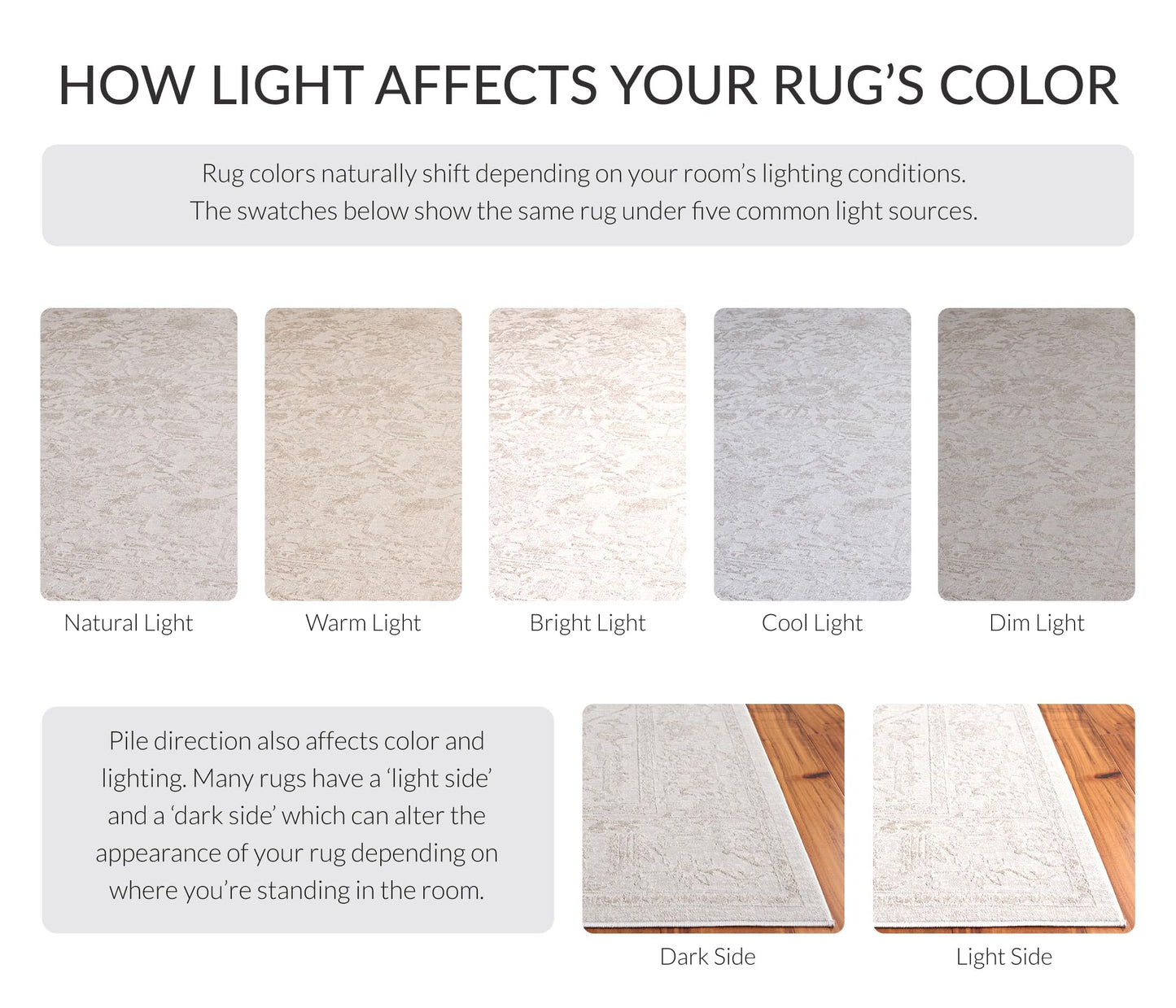 SAFAVIEH Area Rug 8x10 - Reflection Collection - Large - Cream & Ivory, Non-Shedding & Easy Cleaning, Ideal for Living Room, Bedroom, Dining Space (RFT665D)