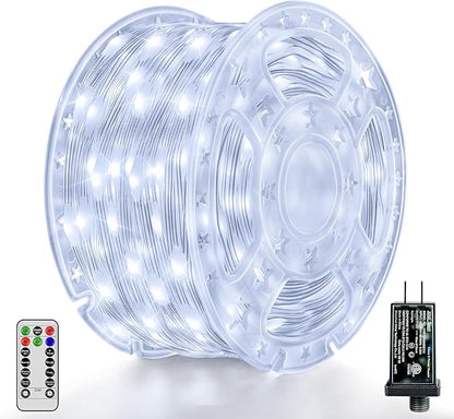 1000 LED 328 FT Outdoor Christmas Lights, IP67 Waterproof Twinkle String Lights with Remote 8 Modes and Timer Memory Function, Fairy Light for Holiday Garden Party Decorations