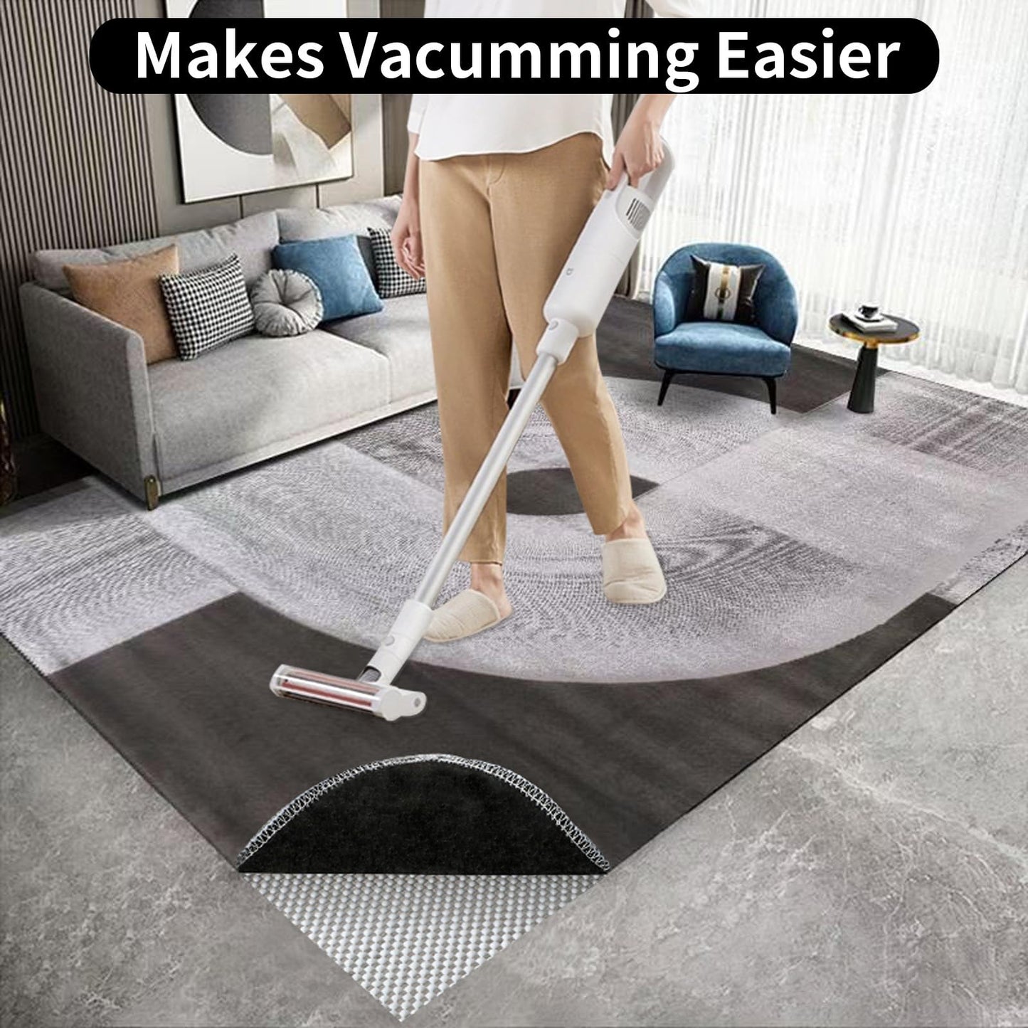 FestiCorp Non Slip Rug Pads 2x3 Ft Non Skid Rug Pad Gripper, Anti-Slip Carpet Rug Mats for Under Rugs and Hard Surface Floors