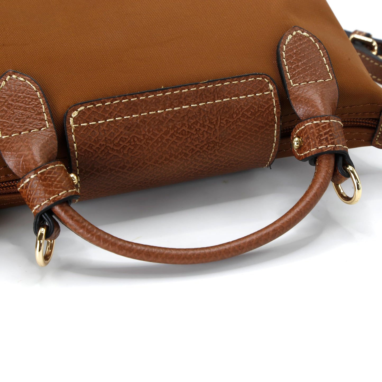 banbeln Mini Bags Leather Shoulder Strap Kit Fit For Adjustable Crossbody Small Bag (Brown&gold)