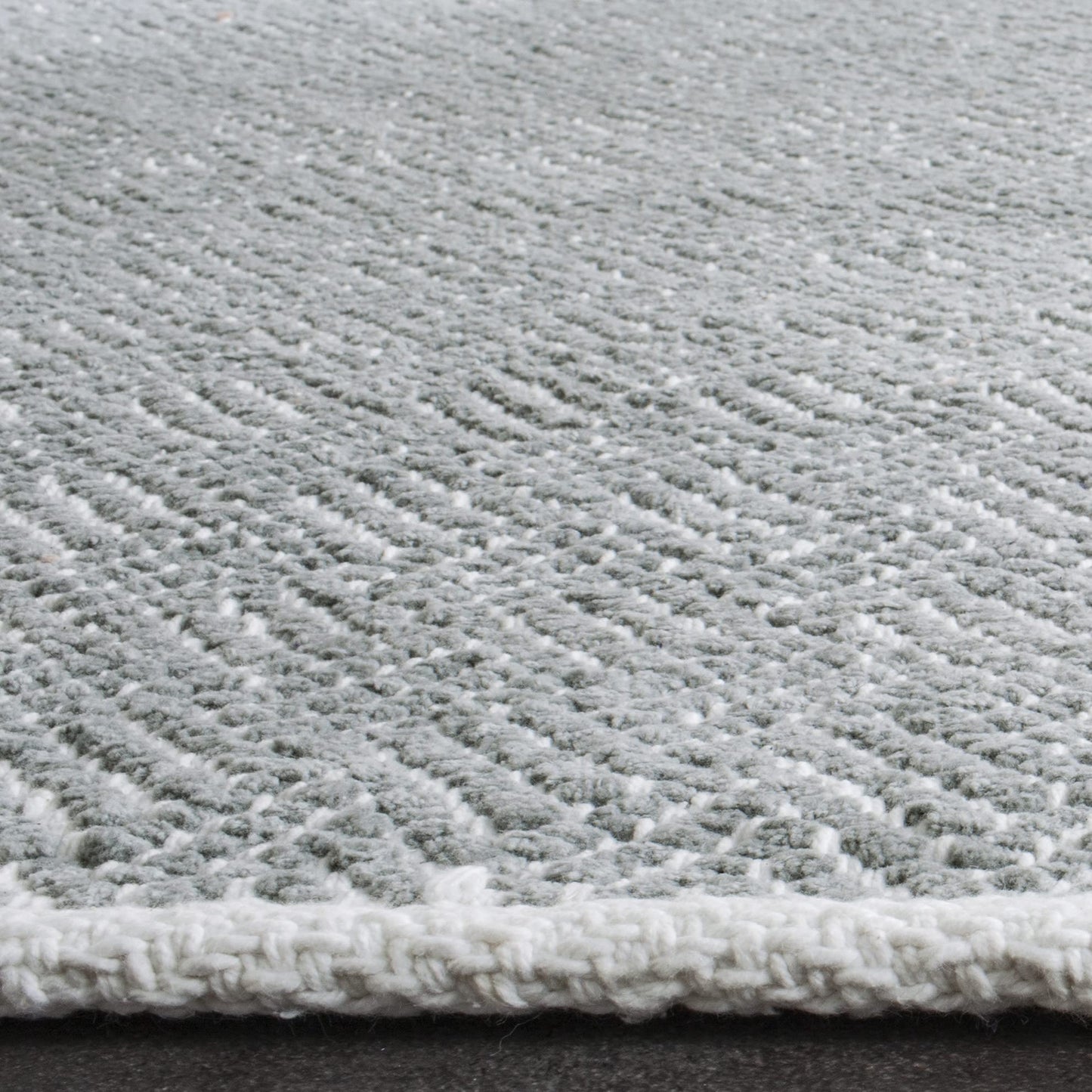 SAFAVIEH Boston Collection 5' x 8' Grey BOS680E Handmade Flatweave Cotton Area Rug