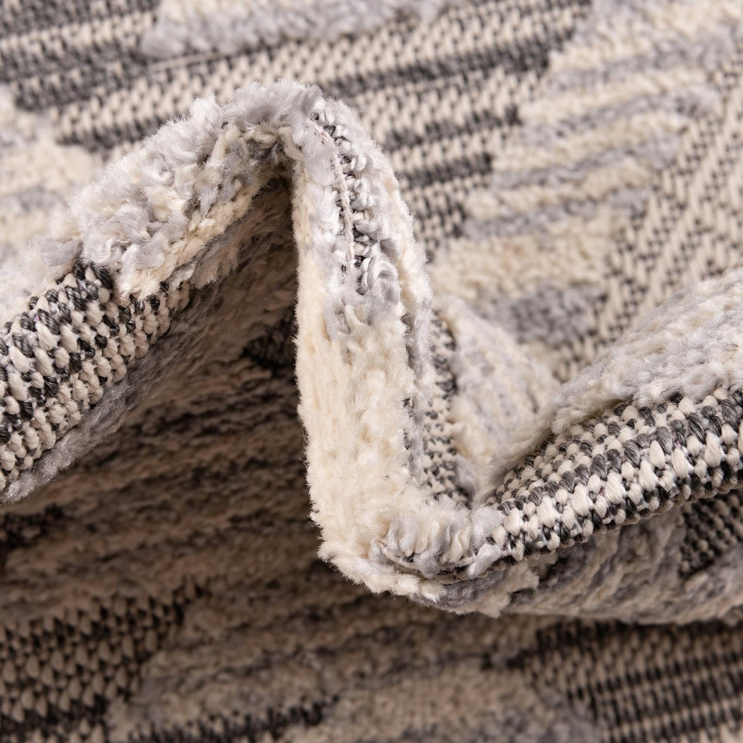 Rugs.com - Arlo Rug – 4' x 6' Sandy Beige Stain-Resistant Textured Area Rug – Modern Tribal Design with Fringe, Perfect for Living Rooms, Bedrooms, and Home Offices