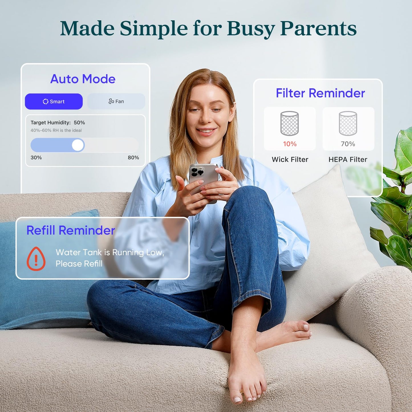 LEVOIT Humidifiers for Bedroom, Quiet (3L Water Tank) Cool Mist Top Fill Essential Oil Diffuser with 25Watt for Home Large Room, 360° Nozzle, Rapid Ultrasonic Humidification for Baby Nursery and Plant