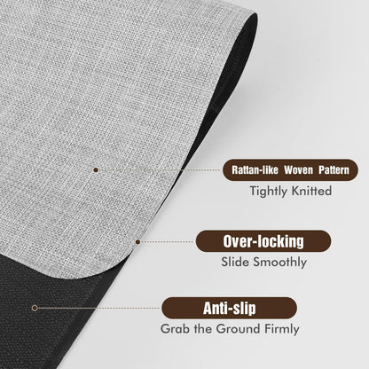 Blvornl Office Chair Mat for Hardwood Floor, 36"x 48" Desk Computer Chair Mat for Hard Wood and Tile Floor, Large Anti-Slip Hard Floor Protector Rolling Chair Mat, PVC Mat Desk Rug Light Grey