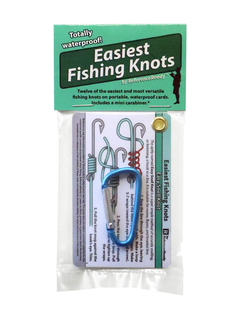 Easiest Fishing Knots: Waterproof Guide on How to Tie 12 Simple Fishing Knots with Mini Carabiner, Perfect for Beginners