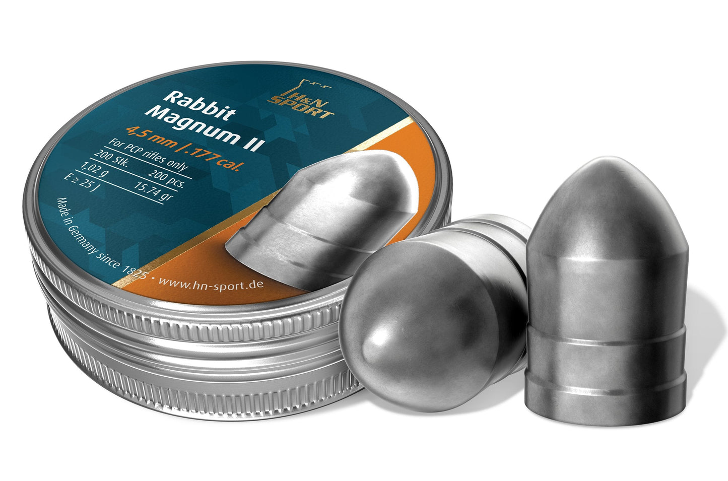 H&N Sport H&N Rabbit Magnum II Airgun Pellets .177/15.74 Grains (200 Count)