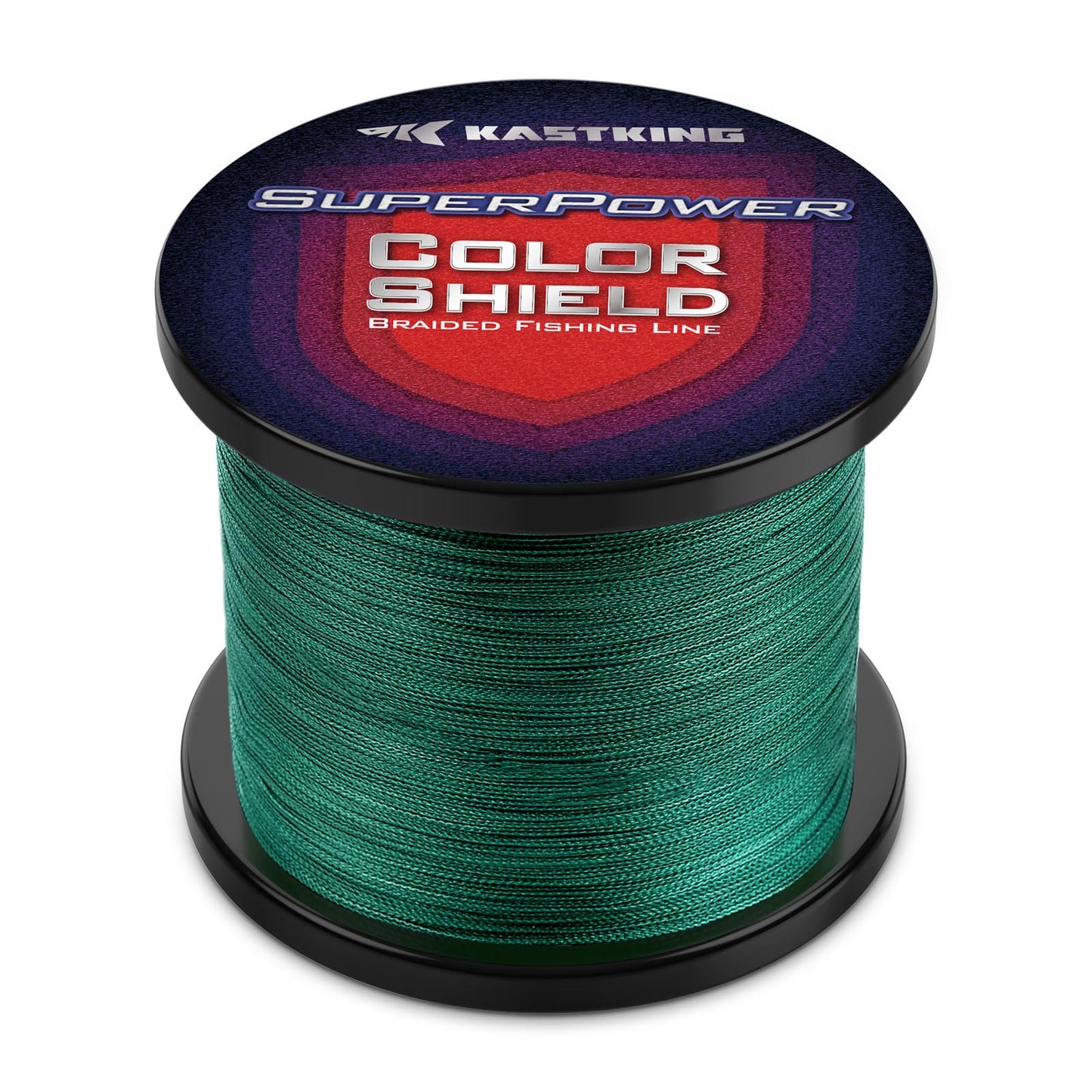KastKing Superpower ColorShield Braided Fishing Line, Moss Green, 10LB, 500Yards, X4