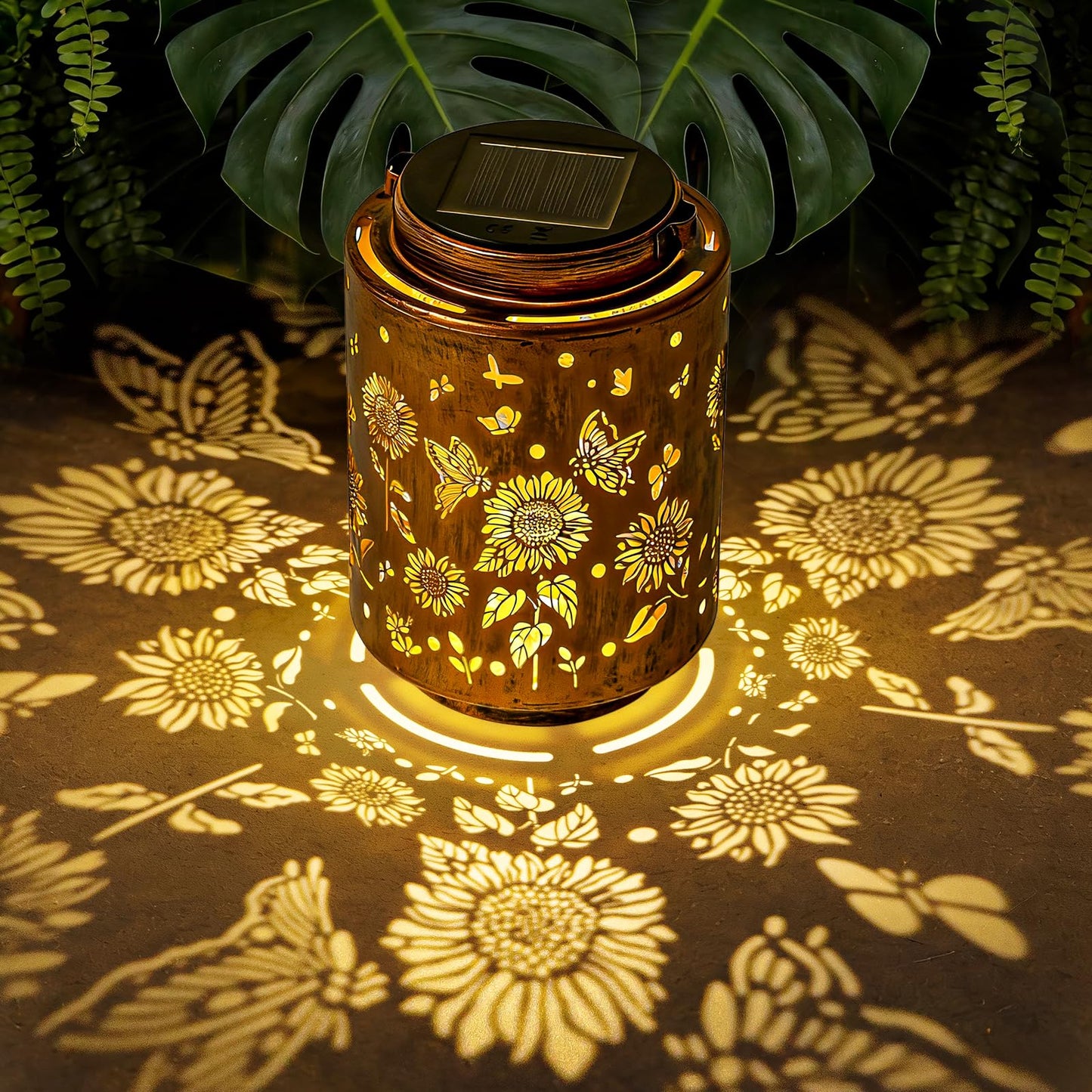 Adebime Sunflower Solar Lanterns, Birthday Gifts for Women Mom Grandma, Outdoor Waterproof Hanging Garden Decor for Patio, Yard