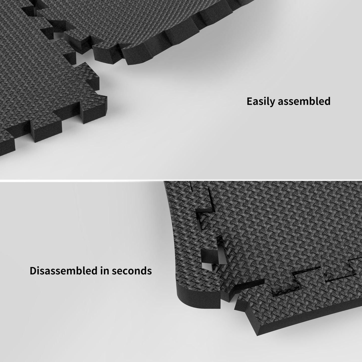 PROIRON 18 PCS Puzzle Exercise Mats, 11.8×11.8×0.4 Inch EVA Foam Interlocking Floor Tiles, Non-Slip Heavy-Duty Rubber Mats for Home Gym, Kids Play Area, Garage Floor Protectio