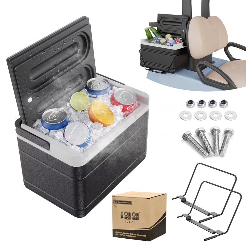 10L0L Universal Golf Cart 8L Ice Chest Cooler with Mounting Bracket, Cooler Box for EZGO&Club Car&Yamaha – 48 Hour Cold Drink Storage 102588101 103886801