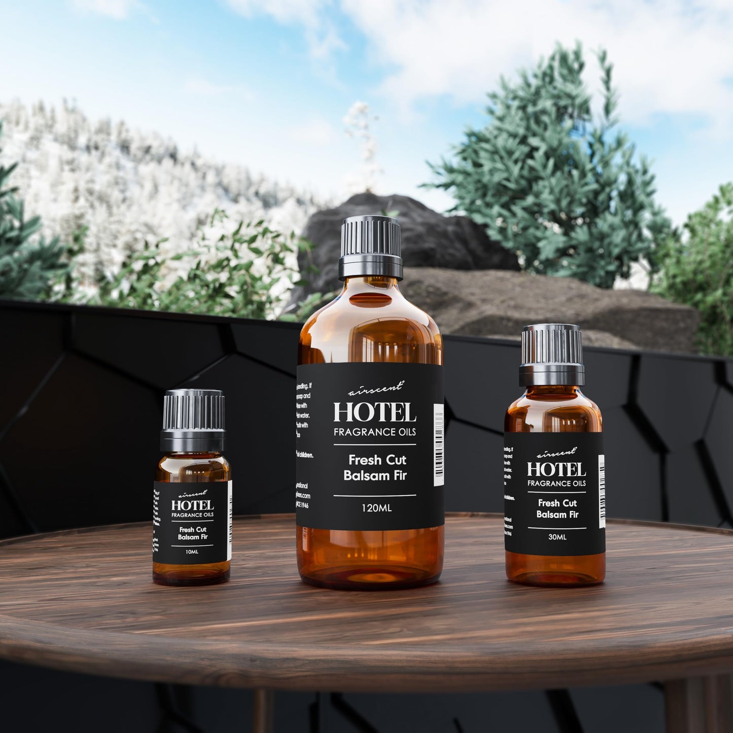 AirScent Fresh Cut Balsam Fir Diffuser Oil - Premium Fragrance Oil for Ultrasonic and Waterless Diffusers and Crafting - 500 mL, 16.9 fl oz Glass Bottle - Christmas Tree Scents - Fall Scents