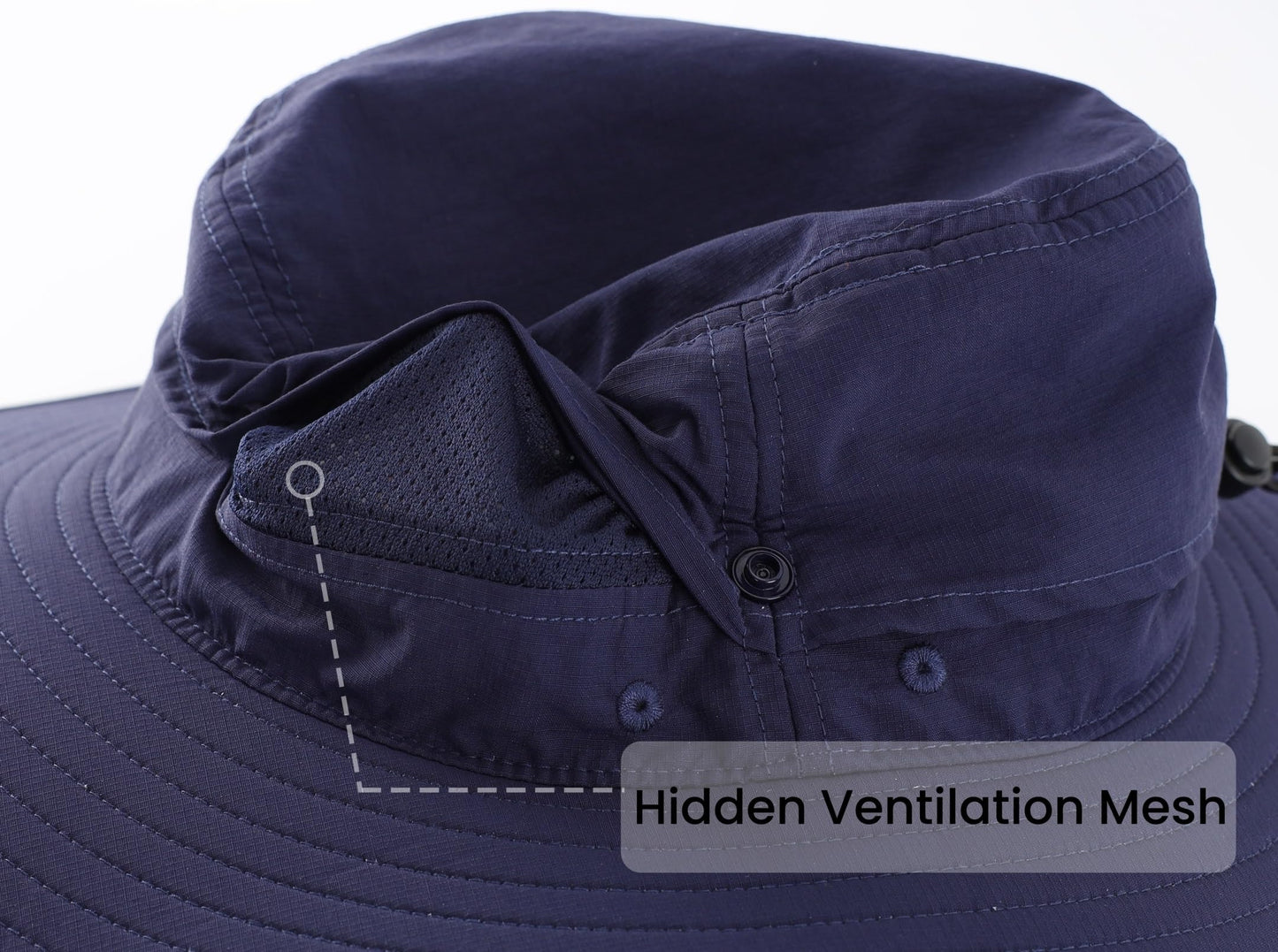 Connectyle UPF 50+ UV Protection Sun Hat for Men Women Waterproof Bucket Hat for Fishing Hiking Camping Safari Hat Navy Blue