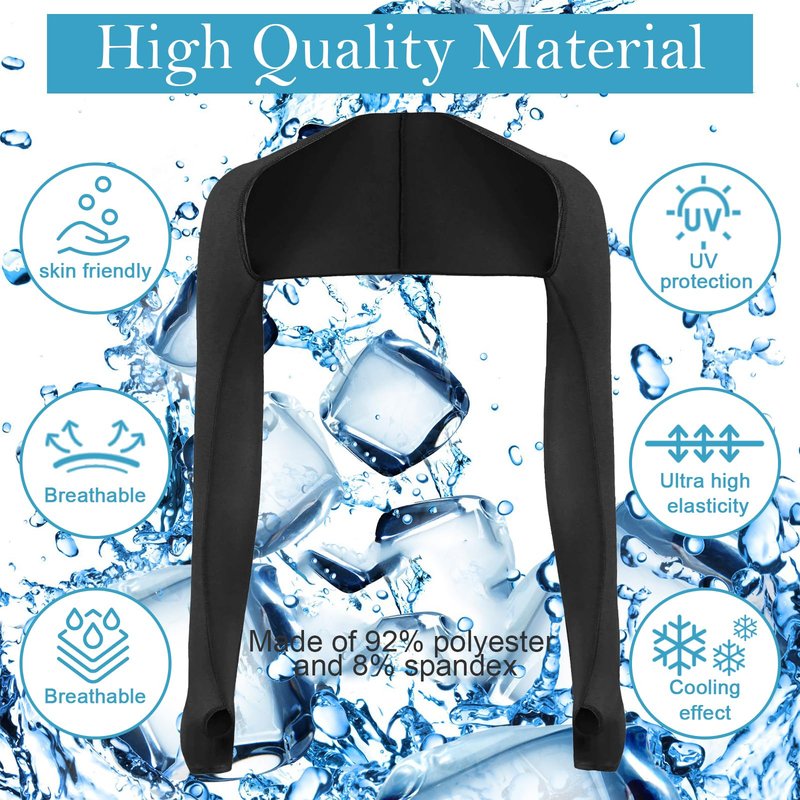 4 Pieces Cooling Shawl Arm Sleeves Sun Uv Protection Cooler Shrug, Comfortable & Breathable Anti-UV Arm Sleeves for Women with Finger Holes for Driving Golfing Fishing Running Cycling Outdoor Activity