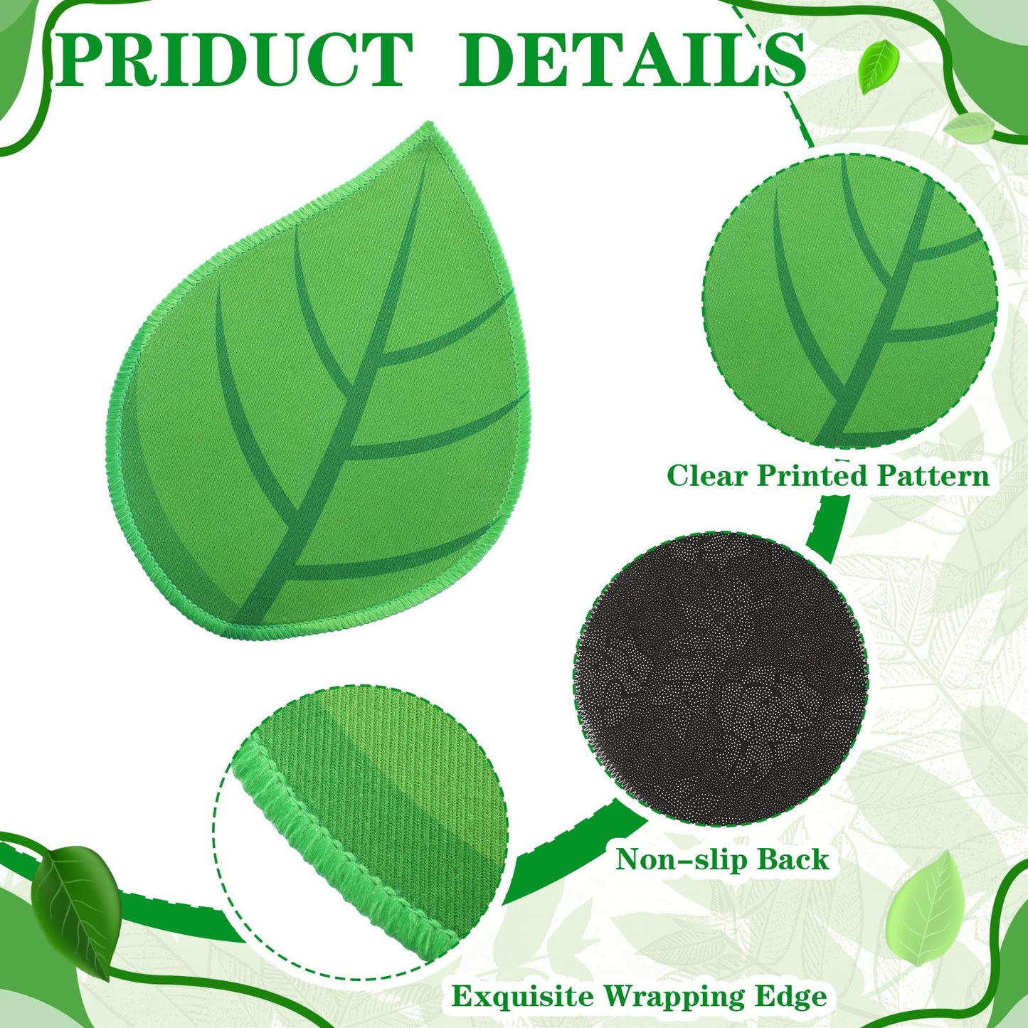 Maasechs 12 Pcs Green Leaf Carpet for Classroom Sitting 16 Inch Classroom Rug Back to School Floor for Preschool Non Slip Carpet Sitting Floor Seats for Preschool Daycares School Learning Playing Area